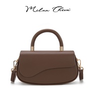 Milan Chiva รุ่น Crossbody Bags กระเป๋าสะพายข้าง กระเป๋าถือคล้องมือ หนัง PU เรียบ