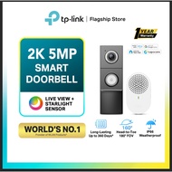 TP-Link Smart Doorbell Long Battery Life Waterproof Wireless with 2K 5MP Wifi Camera Tapo D235 / D21