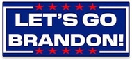 WSQ Lets Go Brandon Vinyl Bumper Sticker Decal - 8 x 3.5 Inches - Lets Go Brandon Sticker for Car Truck SUV Van Window Bumper Wall Laptop MacBook Tablet Cup Tumbler and Any Smooth Surface