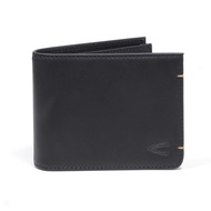 camel active Men Bi Fold Wallet Leather 6 Card Compartments Wax Finished Black (ESW0807EC2#BLK)