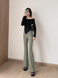 Kadaka B-0214 Flare Knit Pants | Celana Cutbray Stretch Wanita