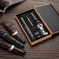 Zhangeer 12 14 16 18 19 20 21 22 24mm Genuine Leather Crocodile Cowhide Wristwatch Bands For Men Wom