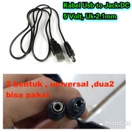 Usb to DC jack cable 5v 5 Volt DC Power Cable 2.1mm