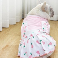 Taoli Shop🌸French Bulldog Clothes Pet Clothes Skirt French Bulldog Vest New Style Spring Summer Cott