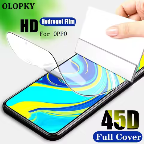21D Full Hydrogel Film For Oppo Reno Z A5s A1k A9 A5 2020 Clear Screen Protector Film Realme C2 Q 5