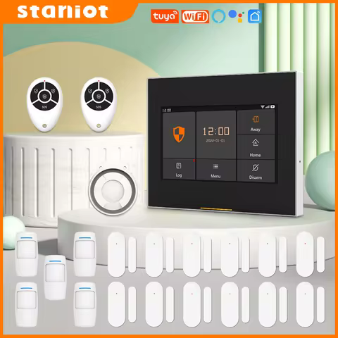 Staniot WIFI Version Tuya Intelligent Wireless WiFi House Security Alarm System Kits Compatible with