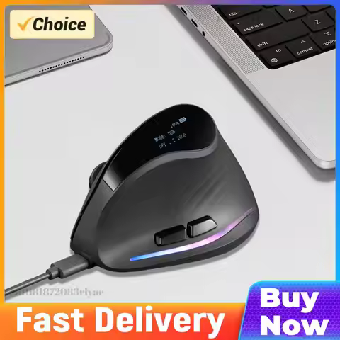 Ergonomic Mouse Adjustable DPI Vertical Mouse 7 Buttons Wireless Vertical Ergonomic Optical Mouse fo