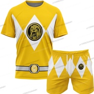 Bandai | Summer New Dinosaur Squad Transformation man 2 piece set Children/Adults Breathable Loose O