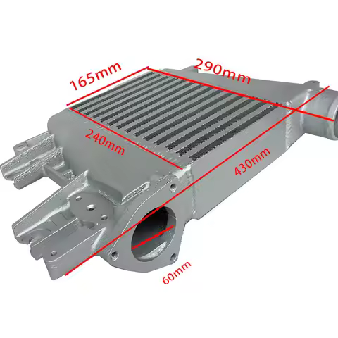 Intercooler Radiator Turbo Compatible with Nissan Patrol Y61 ZD30 3.0L TD 1997-2007 Top Mount Alumin