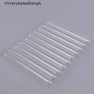 VVVeryEmbellish   10pcs/lot Transparent Pyrex Glass Blowing Tubes  Long Thick Wall Test Tube   PH