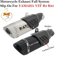 For YAMAHA YZF-R3 R3 R25 MT03 R30 MT25 Motorcycle Exhaust Escape System Middle Link Pipe Modified Mu