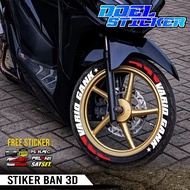 Tire Sticker Tire Font/ Tire Bomb/ 3D/ Vario Gank Tire Sticker 3D Doel Rim