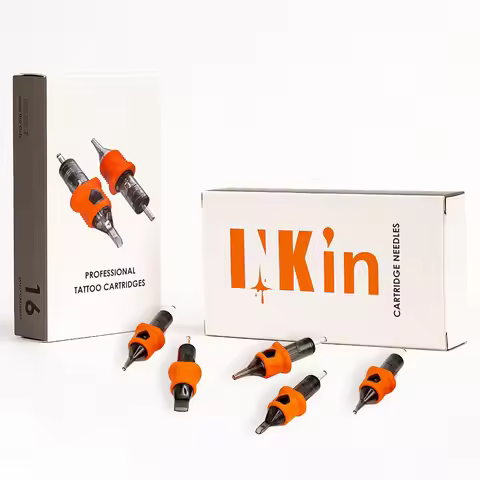 INKIN Silicone Tattoo Cartridge Needles RL RS MC M1 Tattoo Needles Safety Membrane for Rotary Tattoo