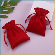 [20pcs/pack] High-end Multifunctional Red Drawstring Storage Bag / Jewelry Accessories Packaging Bag / Cosmetics Perfumes Bag / Christmas Wedding Party Favor Gift Pouch / Doorgifts