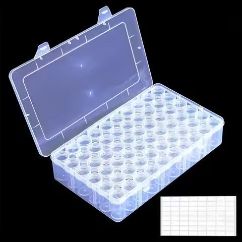 60 Bottles 5D Diamond Painting Tools Storage Box Diamond Painting Accessories Tools Bead Mosaic Stor