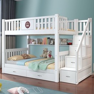 【SG Sellers】Bunk Bed Frame Bunk Beds Children's Bed Wooden Bunk Beds Bed frames with storage cabinets High Low Bed Bunk Beds for Kids Bunk Beds for Adults Bunk Beds Closet Bunk Bed