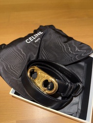 CELINE Medium Triomphe Belt in Smooth Calfskin Size 75 皮帶 專門店正品