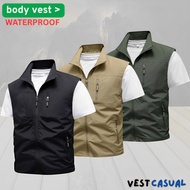 CUCI WAREHOUSE Men's Vest OUTDOOR HIKING Vest UP MOUNTAIN Vest SAFETY Taslan Premium Vest Men Women 