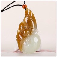 Natural Hetian Jade Furuyi Jade Pendant Sugar Blue White Jade Fu in Front of Eye Pendant Coin Jade B