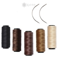 QrhYK 1 Pcs Weaving Threads With 2 Pcs C Shaped Needles Hair Salon Supplies Crochet Hook Needle Wig 