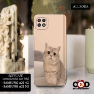 HP Latest SAMSUNG A22 5G / A22 4G Case - ALLZORA [ CAT ] - SAMSUNG A22 5G / A22 4G Casing - SAMSUNG 