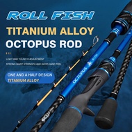 Up New ROLLFISH Titanium Tip Octopus Squid Cuttle Fishing Rod 1.75M/5.74FT Action 8：2 Carbon Fiber C