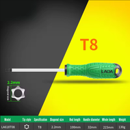 LAOA Torx Screwdriver S2 Alloy Steel Magnetic Screwdriver T8/T10/T15/T20/T25/T30/T40