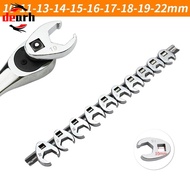 [DRHT] 10Pcs 3/8Inch Drive Crowfoot Wrench 10 to 22mm Metric Foot Open End Spanner