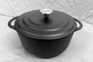 德國VIVO黑琺瑯鑄鐵鍋24cm