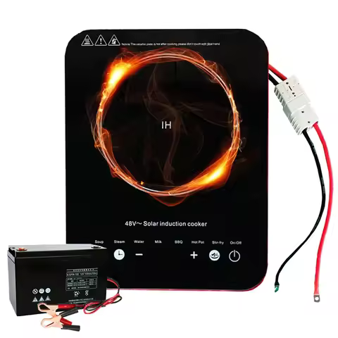 In Stock DC 24V/48V Electric Induction Cooker Photovoltaic Solar Energy Power Bank DC Induction Cook