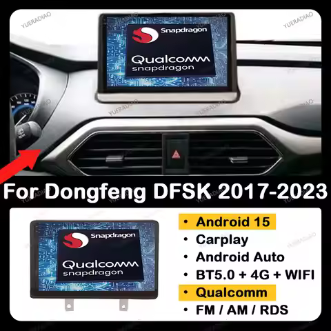 Android 15 Car Radio For Dongfeng DFSK Glory 560 S560 2017 - 2023 QLED 2DIN Head Unit Qualcomm GPS N