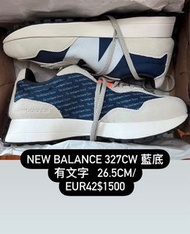 【26.5cm/eur 42】New Balance 327CW 藍底有文字	26.5cm/eur42$1500