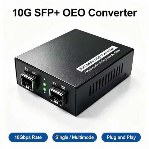 MM to SM Fiber Converter, Multimode to Single Mode Fiber Optical Converter Dual SFP Port Fiber Mode 