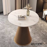 Luxury Board Balcony Rock Table Hotel Light Round Table Coffee Table Simple Reception Corner Round M