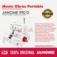 Mesin Jahit Obras dan Neci Janome 990D / 990 D Portable