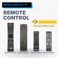 MEGRA LED TV REMOTE MV-T01 / M48T/ MV59T / MV59C for MEGRA DIGITAL TV