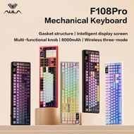 AULA F108Pro/F108 Wireless Bluetooth tri-mode connection, multi-functional display, Gasket structure