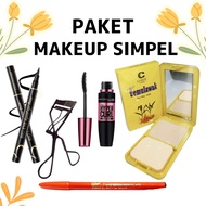 MATA Simple Make Up Package temulawak Powder /eyeliner/eyeliner/maskara Pencil/ Eyelash Curler)