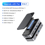 ORICO แท่นวางมือถือ12 In 1สำหรับหน้าจอพร้อมกล่อง SSD M.2อัพเกรด USB3.2ระบายความร้อน10Gbps ถึง8TB 8K