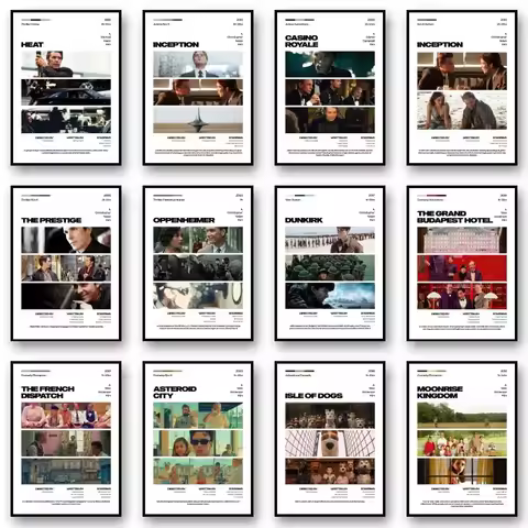 Classic Movie Collections Heat Inception Poster Comedy Romance Thriller Film Canvas Painting Vintage