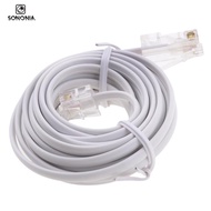 [SONONIA] RJ11 6P4C to 8P4C Modular Phone Internet Extension Cable 3 Meter, RJ11 to Telephone Cable 