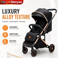COD stroller baby 2 way sit & lie leather handle Mechanical Recline 6/8 Inch EVA Wheel 0-6Years Max 