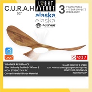 ALASKA Bura/BuraH 43", Cura/CuraH 52" 3 Blade Designer  DC Ceiling Fan with SAMSUNG LED Light