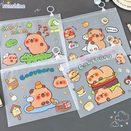SSUNSHINE Capybara File Bag, Cute Cartoon Transparent Test Paper Storage Pouch,  PVC Light Portable 
