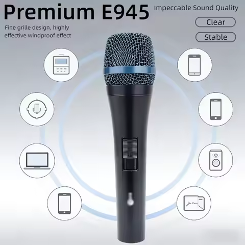 Super Cardioid E945 Dynamic Microphone Handheld Professional Vocal Mic for Stage Live Singing Karaok