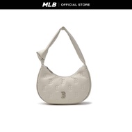 MLB กระเป๋าสะพายไหล่ ยูนิเซ็กส์ Classic Cracked Embo Monogram Hobo Bag รุ่น 3ABQMV15N 43WHS สีขาว