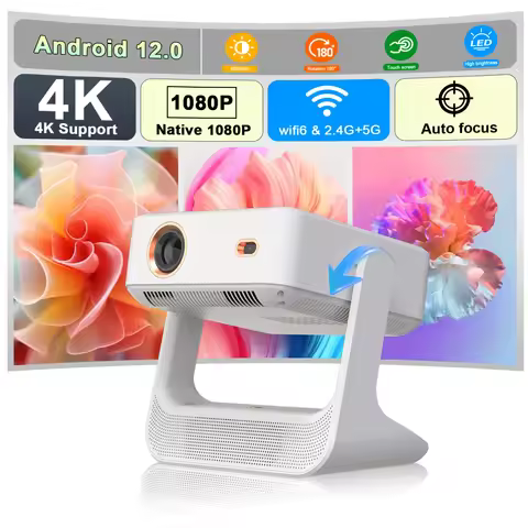projector 4kA2pro 4K Video Projector - Dual Screen, Android System, Touch Screen, For Movies, Games 