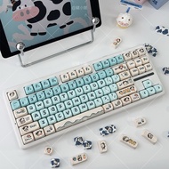 Key Xiaoji Gradient Cow Unique Customized Mechanical Keyboard Keycap Sublimation 87/108/Little Bee a