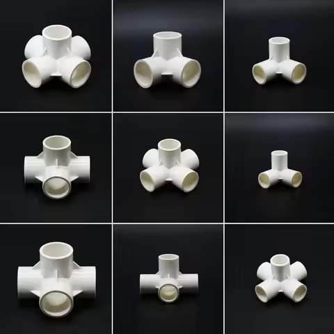 DN15 DN20 DN25 DN40 PVC Coupler Inside Diameter 20/25/32mm PVC Connector 3/4/5-way Plastic Water Pip
