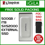 KINGSTON XS2000 XS1000 500GB 1TB PORTABLE EXTERNAL SSD USB 3.2. LIKE WD PASSPORT SSD SANDISK E60 XS2